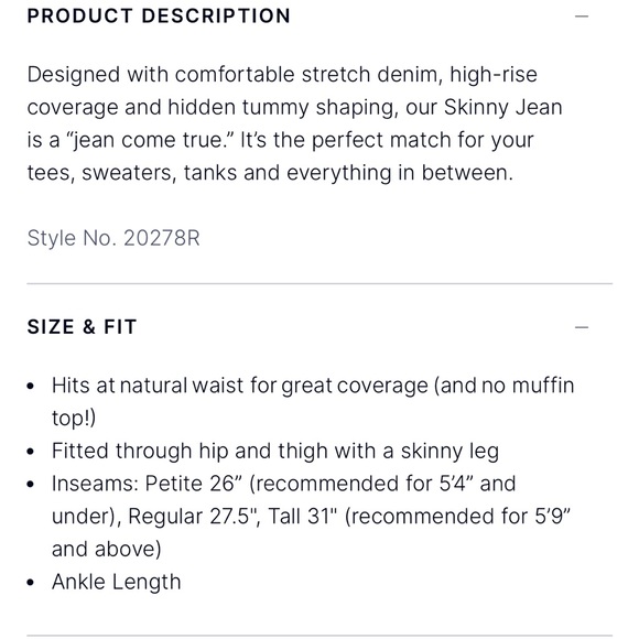 SPANX Black Skinny Jeans Tummy Control Size large NWT - Picture 14 of 15